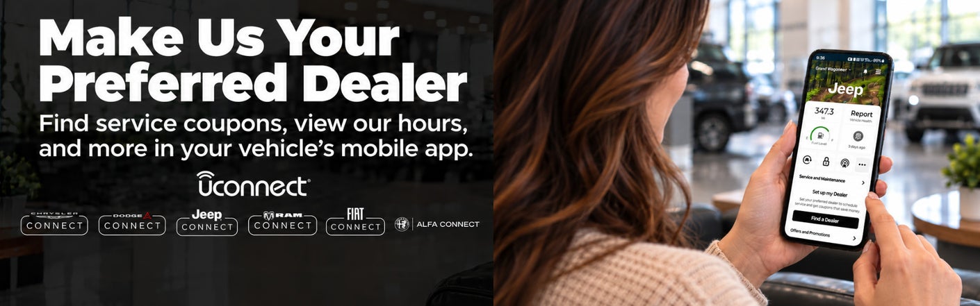 uconnect® make us your preferred dealer | Bolton Chrysler Dodge Jeep (KS) in Council Grove KS