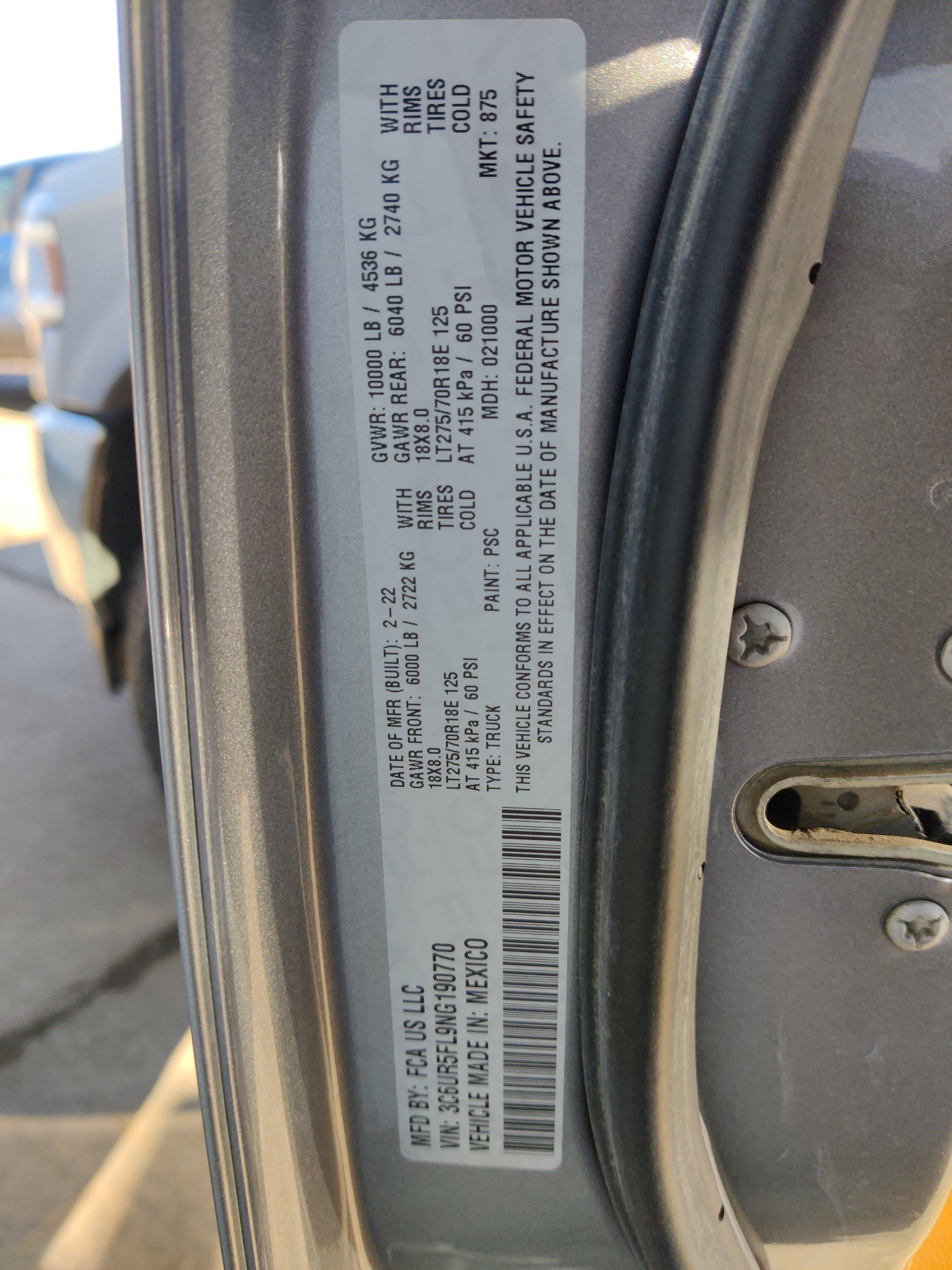 2022 RAM 2500 Laramie Crew Cab 4x4 6'4' Box