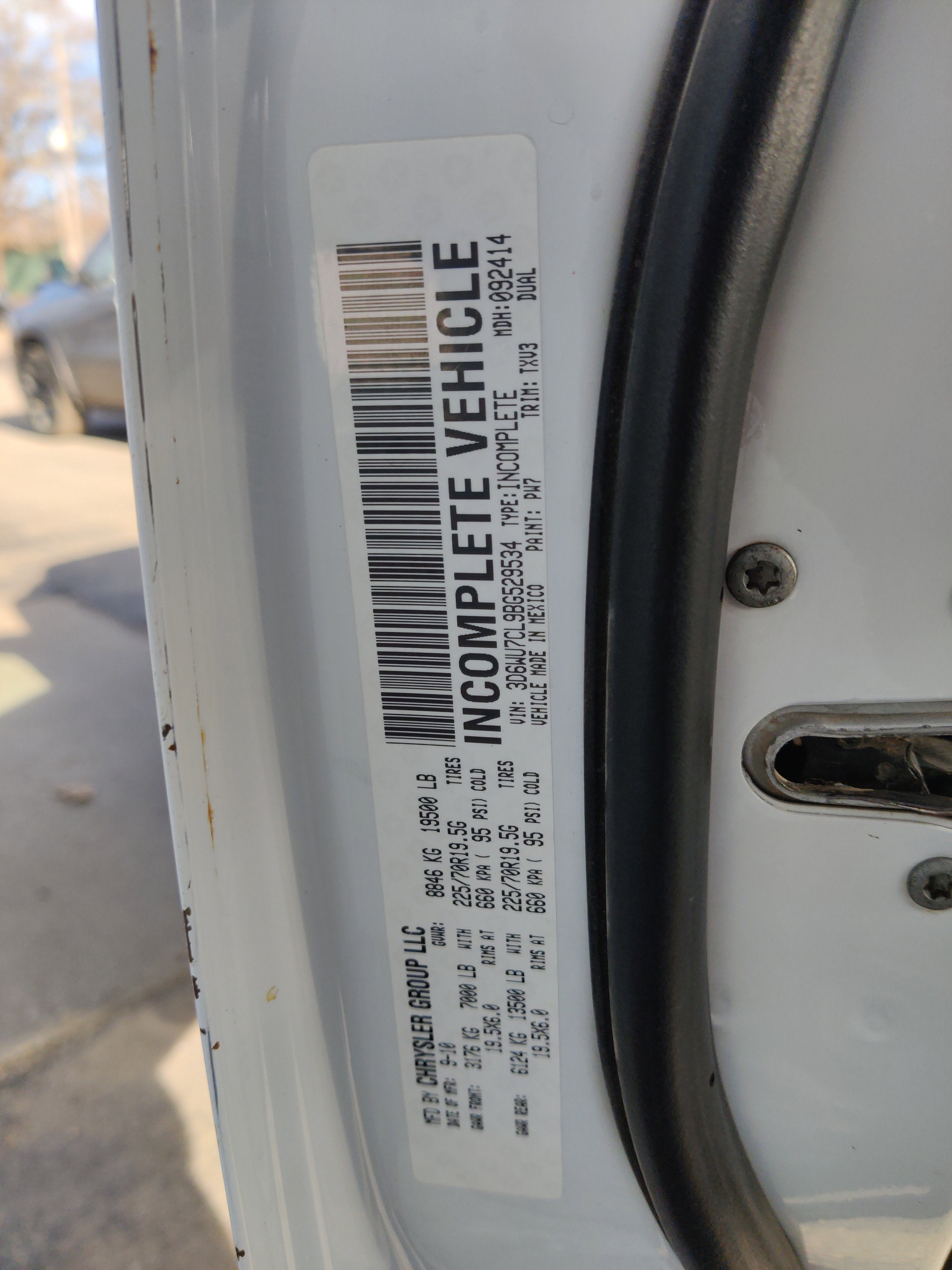 2011 RAM Ram 5500 HD Chassis ST/SLT/Laramie